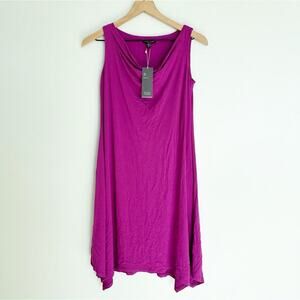 Eileen Fisher Petite Hydra Fuchsia Cowl Neck Sleeveless Dress
